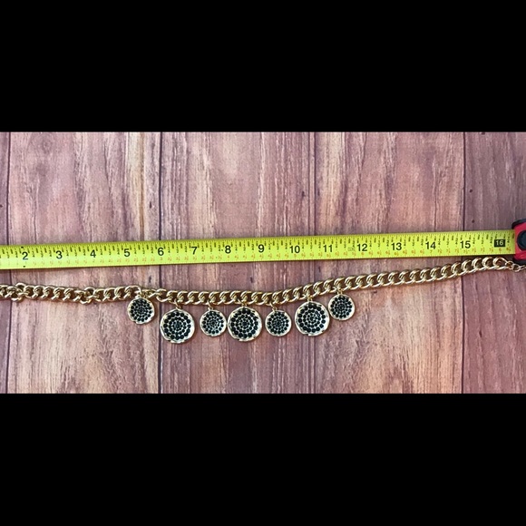 NWT Sparkling Sage Goldtone Necklace w/Circle Drop - Picture 8 of 9